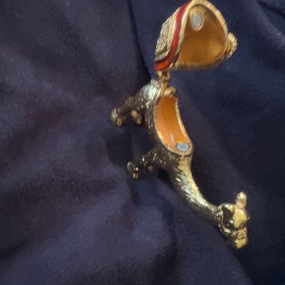 Lovely Camel "Limoges-Like Snuff Box"-Beautifully Made Gold with Lift-Lid "Hump" - Picture 12 of 12